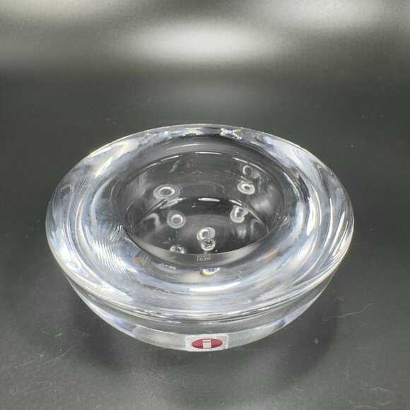 iittala Finland Glass Votive Holder Ballo Clear Glass Crystal Footed Tea Light - Picture 7 of 15